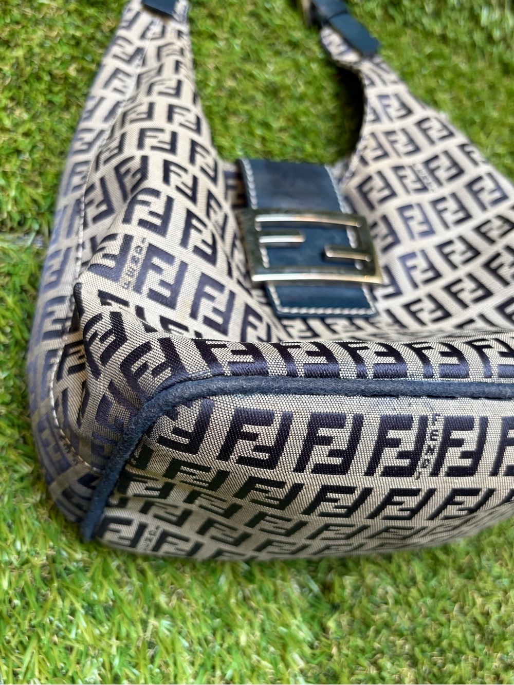 Vintage Fendi Zucca Monogram Canvas Hobo Shoulder Bag - Picture 8 of 16